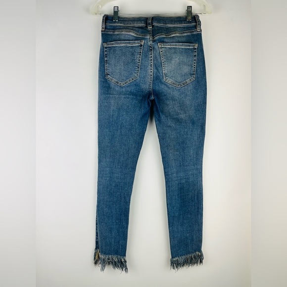 Free People Great Heights Skinny Jeans Frayed Hem - Picture 4 of 7